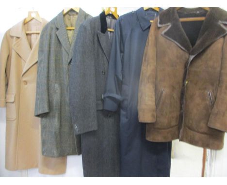 A late 20th century Liberty cashmere and wool, full length coat, approximate chest size 44"-46", a vintage Jackson the Tailor