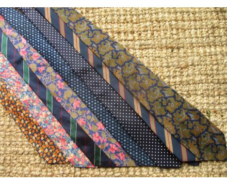 Five vintage Liberty ties and three others to include Hardy Amies 