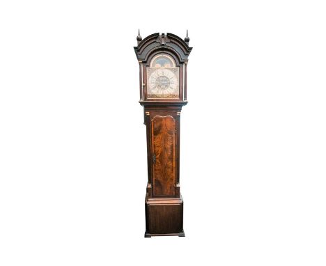 I. Hadwen of Ormskirk (Lancashire). A mahogany cased eight-day longcase clock. The four pillar movement chiming on a bell and