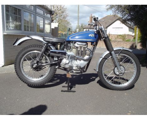 A 1958 AJS 16C Trials, registration number 431 XUF, frame number 25915, engine number 16C2056, blue. This beautifully restore