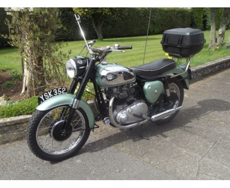 A 1959 BSA A7 Shooting Star, registration number YSK 352, frame number GA7733, engine number CA755-6750, green. This beautifu