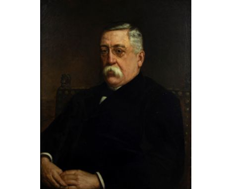 Eugène SIBERDT (1851-1931) Portrait of a gentlemen. Oil on canvas, signed and dated 1894. Herenportert. Olie op doek, geteken