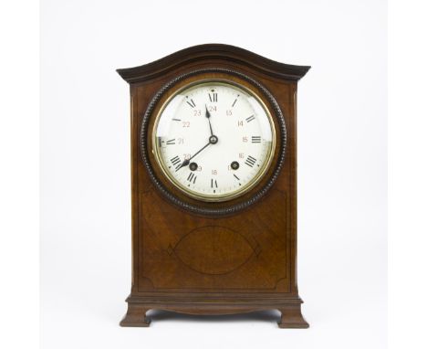 English mahogany table clock Engelse mahoniehouten tafelklok H 37.5 cm