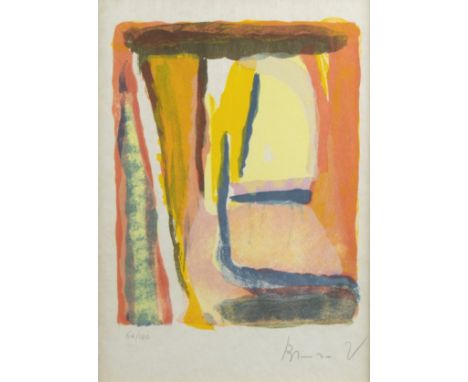 Bram VAN VELDE (1895-1981) Abstract composition. Lithograph, signed and numbered 64/100. Abstracte compositie. Lithografie, g