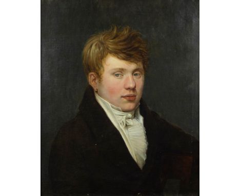 19th century gentleman portrait brasseur Peeters junior (Ghent family) Oil on canvas, not signed. 19e eeuws herenportret brou
