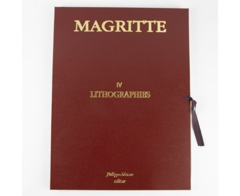 René MAGRITTE (1898-1967) Luxury folder with 20 color lithographs, dry stamps of the Magritte Foundation &amp; ADAGP and sign