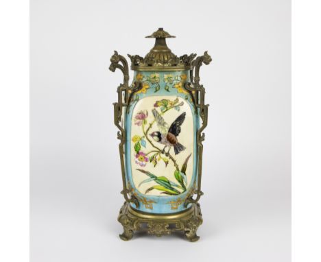 Ceramic vase in bronze mount presumably Theodore Deck 19th century Keramieken vaas in bronzen montuur vermoedelijk Theodore D