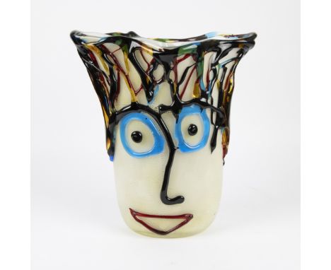 Vase en verre de Murano, Vase Picasso smile Vase en verre de Murano, Vaas Picasso smile H 37.5 cm