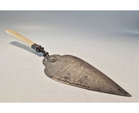 A silver presentation trowel