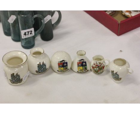 Three Items of Goss 'Manor of Lundy Island' Souvenir China plus Two other items of 'Lundy Island' Souvenir Ceramics and an Ar