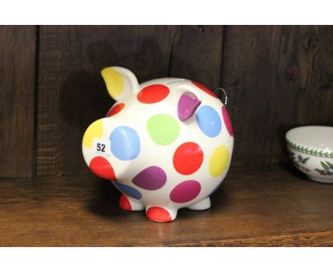 Large Ceramic Spotted Pig Money Box
