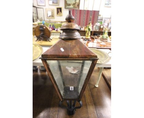 Vintage Copper Framed Street Lamp plus another