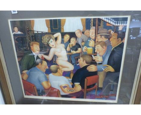Beryl Cook, signed artists proof coloured lithograph 'Lunch Time Refreshments', framed and glazed