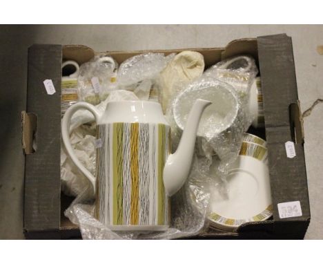 Midwinter 'Sienna' Coffee Set (20 pieces) including coffee pot, 6 cups, saucers, 5 teaplates, jug and sugar bowl