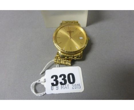 Tissot Gents Wrist Watch with Gold Plated Strap