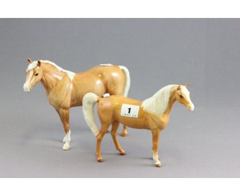 Beswick Palomino Arab Horse, model 1771 plus another Beswick Palomino Horse (a/f)