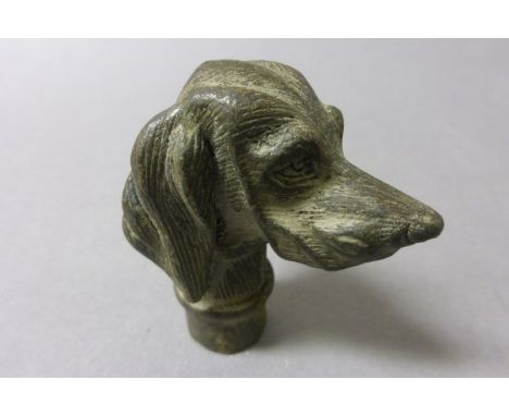 Cast Metal Walking Stick Handle of Dog