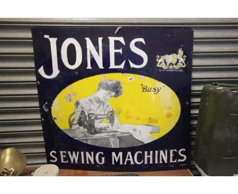 Enamel Sign 'Jones Sewing Machines'