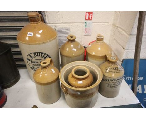 Five Stoneware Jars including W R Butler, Malmesbury, Horrocks plus Two others