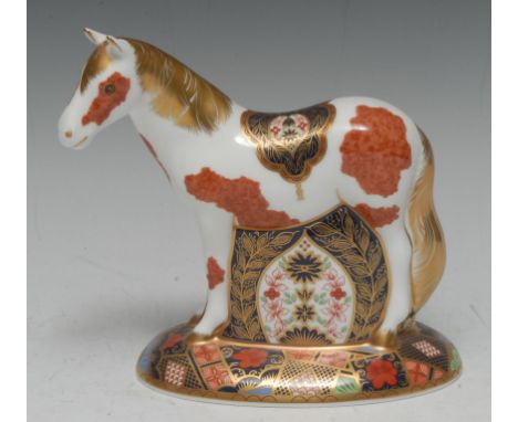 A Royal Crown Derby paperweight, Falabella, exclusive to Sinclairs, limited edition, 276/1,000, gold stopper, certificate, bo