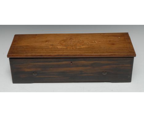 A 19th century Swiss table-top cylinder box, by Nicole Frères, Geneva, Range No. 1680, and numbered 37119, playing six airs o