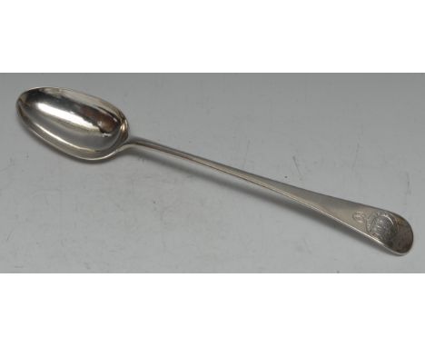 A George III silver Old English pattern basting spoon, London, c.1750