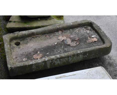 A 19th century Derbyshire grit stone trough