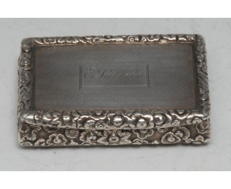 A George IV silver rectangular snuff box, maker TS, Birmingham 1825