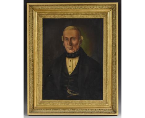 English School (mid 19th century)Portrait of Mr Chapman,. half lengthoil on canvas,  60cm x 44cm