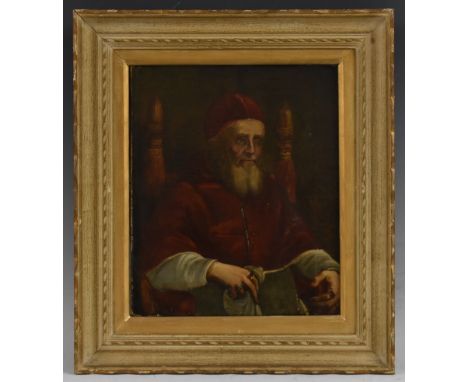 Italian School (19th century)After Raphael, Portrait of Pope Julius IIoil on canvas, 30.5cm x 25.5cm