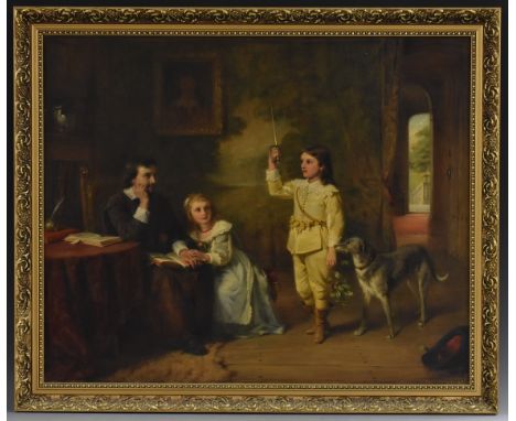 George Bernard O'Neill (Irish 1828 - 1917)Thomas Wentworth, 1st Earl of Strafford, Lord Deputy of Ireland with his Family, th