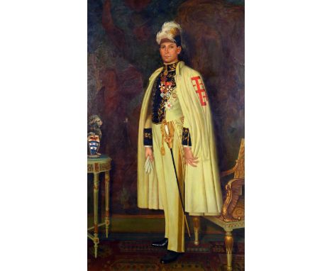 Continental School (early 20th century) Portrait of a European Nobleman, three-quarter, wearing the insignia and chivalric me