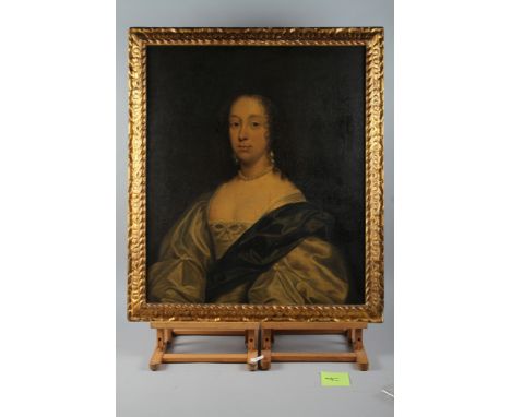 Attributed to Cornelius Janssens van Ceulen (Johnson): a 17th century oil on canvas portrait of Elizabeth Countess Rivers (El
