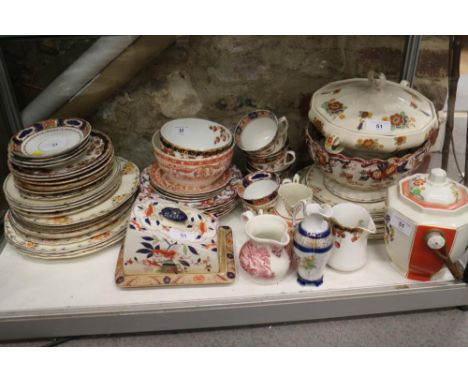 A quantity of part teasets and teawares, including Sutherland and Royal Stafford China, a Burleigh ware "Japonica" cheese dis