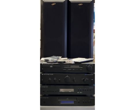 HOME AUDIO - Cambridge D300 CD player, Cambridge A500 amplifier, Cambridge Azur 650T tuner (with DAB), Cambridge Topaz CD10 C