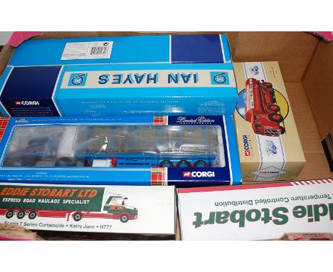 Six various boxed Corgi Toys and Atlas Edition road transport diecast vehicles, mixed scale to include 1:50 scale CC12806, J&