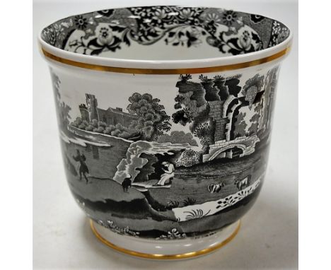 A modern Copeland Spode Italian transfer decorated jardiniere 