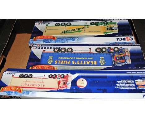 Three various boxed Corgi Toys 1:50 scale Hauliers of Renown diecast vehicles, to include CC13753, CC13755, and CC13746