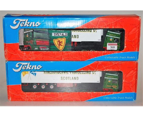 A Tekno 1:50 scale boxed road transport group, to include No.2182 Kinloch Bervie of Scotland DAF 105 with refrigerator traile