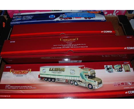 Four various boxed Corgi Hauliers of Renown 1:50 scale diecast vehicles, to include CC12823, CC12824, CC15601, and CC14101/A