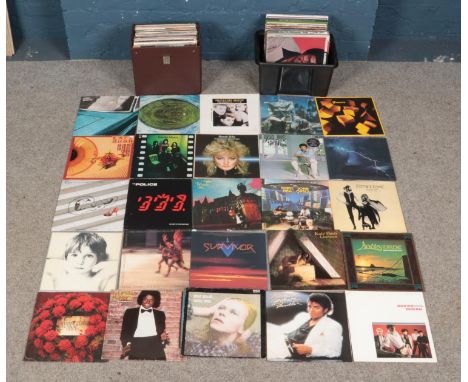 Two boxes of mainly rock and pop records. To include Michael Jackson, The Police, David Bowie, U2, Genesis and Dire Straits. 