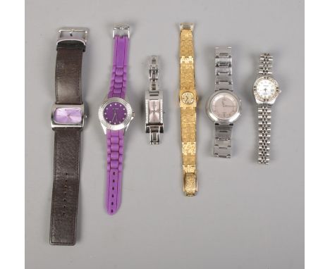 Six ladies quartz wristwatches including Sekonda, Casio, Bench, etc.  