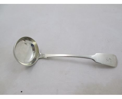 A Victorian silver fiddle pattern toddy ladle, London 1838, 16cm long, 1.08ozt, 33.6g
