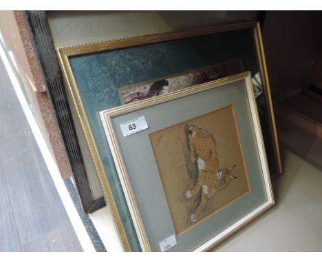 A selection of pictures including a print of a shire horse 'Enterprise of Cannock' etc