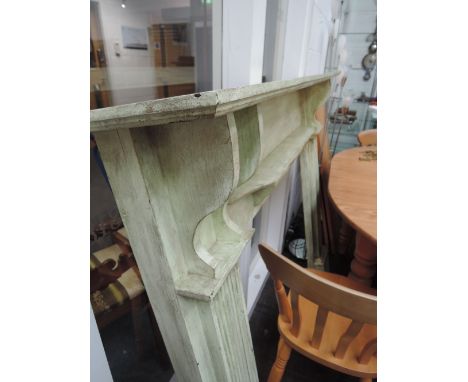 A stained frame fire surround
