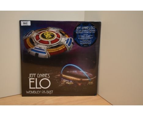 A rare sealed vinyl copy of Jeff Lynne's ELO live at Wembley Stadium 2017 - mint and sealed and now sought aftter - comes wit