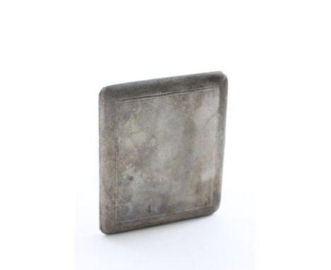 Silver Cigarette Case with Engine Turning, Birmingham 1938