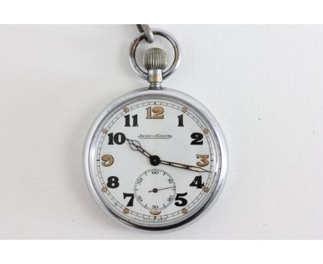 Military Issue Jaeger-LeCoultre Pocket Watch marked to verso G.S.T.P 244479