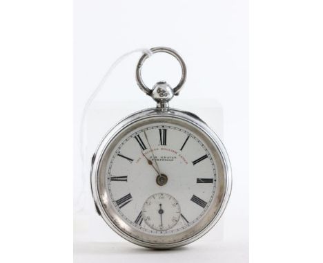 Victorian Silver Cased Pocket, the white enamel dials with seconds aperture and marked 'The Express English Lever, J G Graves