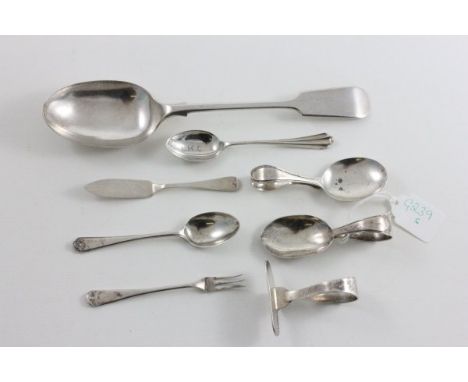 Mappin & Webb Silver Serving Spoon, Sheffield 1907 plus Mappin & Webb Silver Child's Pusher & Spoon, another Child's Silver S